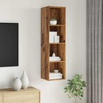 vidaXL Cabinet TV Bois ancien 37 x 37 x 142.5 cm Bois d'ingénierie