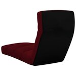 vidaXL Chaise pliable de sol Rouge bordeaux Similicuir