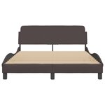 vidaXL Cadre de lit sans matelas marron foncé 120x200 cm tissu