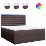 vidaXL Sommier à lattes de lit avec matelas Marron foncé 180x200 cm