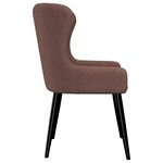Vidaxl chaises à manger lot de 2 marron tissu