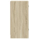 vidaXL Armoire latérale avec portes en verre chêne sonoma 35x37x75 5cm