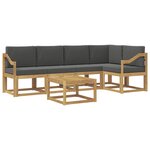 vidaXL Ensemble de canapés d'extérieur 6 pc Blanc et anthracite