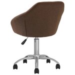 Vidaxl chaises pivotantes à manger lot de 2 marron tissu