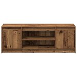 vidaXL Meuble TV avec LED - Bois ancien  139 5x34x50 cm  fait en bois d'ingénierie.