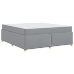 vidaXL Cadre de lit avec matelas Gris clair 180 x 200 cm tissu