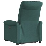 vidaXL Fauteuil inclinable électrique vert foncé tissu