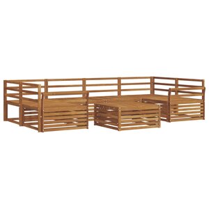 vidaXL Ensemble de canapés d'extérieur 7 pc Naturel