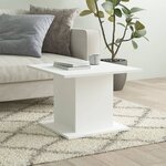 vidaXL Table basse Blanc 55 5x55 5x40 cm Aggloméré