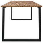 vidaXL Table de jardin et pieds en forme de U 200x90x75 cm bois acacia