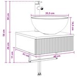 vidaXL Basin de lavage mural Bois ancien 40 x 41 x 40 5 cm