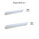 Tube néon led 120cm t5 16w avec interrupteur - blanc chaud 2300k - 3500k - silamp