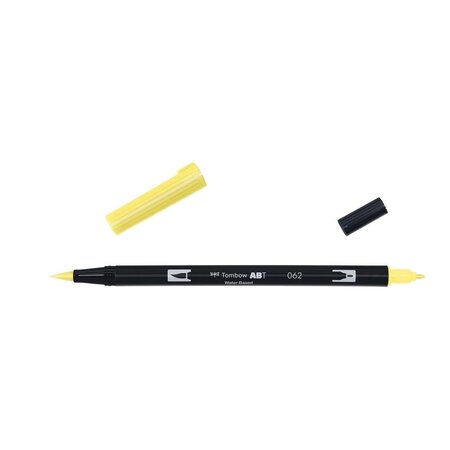 Feutre dessin double pointe abt dual brush pen 062 jaune pâle tombow
