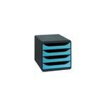 Module De Classement Big Box 4 Tiroirs Iderama - Turquoise - Exacompta