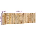 vidaXL Tête de lit 180 cm bois de manguier brut massif
