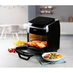 DOMO DO534FR - Deli-Fryer Four 10L - Friteuse multifonctionnel : four, fonction rotative et déshydrateur - 8 programmes