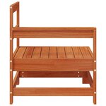 vidaXL Canapé d'angle de jardin Pin massif Brun Ciré