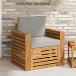 vidaXL Canapé d’extérieur Bois d'acacia massif et polyester Naturel