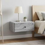 vidaXL Cabinet de chevet mural 2 Pièces Sonoma gris 49 x 34 5 x 20 cm