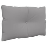 vidaXL Coussins de palette 2 Pièces gris tissu