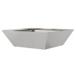VidaXL Jardinière 50x50x15 cm en Acier Inoxydable