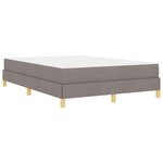 vidaXL Lit à ressorts avec matelas Taupe 140 x 200 cm tissu