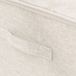 vidaXL Boîtes de rangement 2 Pièces Tissu 43x34x23 cm Crème