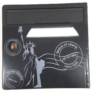 Porte avant décorée "New York" – fabriquée en France – en résine – ne rouille pas – porte interchangeable