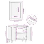 vidaXL Ensembles de mobilier de salle de bain 2 Pièces Noir et or