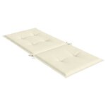 vidaXL Coussins de chaise de jardin dossier haut lot de 4 crème tissu