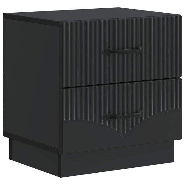 vidaXL Cabinet de chevet Noir 43 x 34 5 x 44 5 cm Bois d'ingénierie