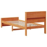 vidaXL Cadre de lit Marron cire 75 x 190 cm Bois massif en pin