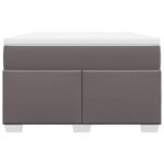 vidaXL Sommier à lattes de lit avec matelas Gris 120x200 cm Similicuir