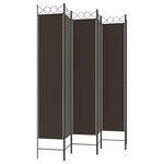 vidaXL Cloison de séparation 6 panneaux Marron 240x220 cm Tissu