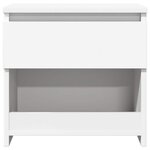 vidaXL Tables de chevet 2 Pièces Blanc 40x30x39 cm Aggloméré