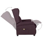 vidaXL Fauteuil de massage Violet Tissu