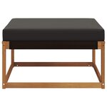 vidaXL Pouf d'Extérieur Bois d'acacia massif et Textilène Naturel