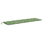 vidaXL Coussins de banc de jardin lot de 2 motif de feuilles tissu