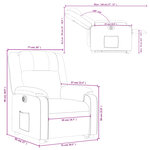 vidaXL Fauteuil inclinable électrique rouge bordeaux similicuir
