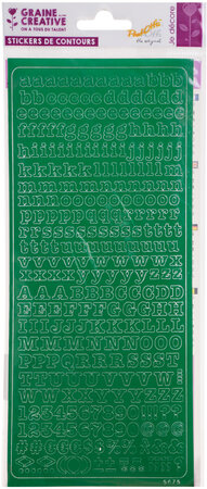 Peel Off'S Alphabet Minuscule Et Majuscule Vert 105X232