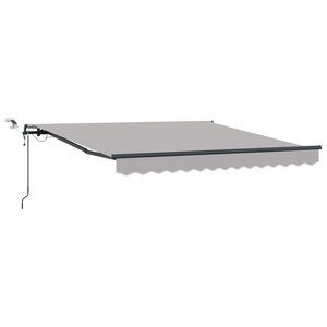 Auvent rétractable automatique vidaXL avec LED Gris clair 350x250 cm
