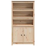 vidaXL Buffet haut 80x35x154 cm Bois massif de pin