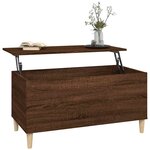 vidaXL Table basse Chêne marron 90x44 5x45 cm Bois d'ingénierie