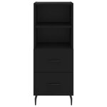 vidaXL Buffet Noir 34 5x34x90 cm Bois d'ingénierie