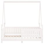 vidaXL Cadre de lit pour enfant blanc 70x140 cm bois de pin massif