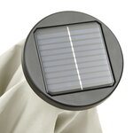 vidaXL Parasol avec lumières LED sable 200x211 cm aluminium
