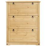 vidaXL Armoire à chaussures Corona 99x32x124 5 cm bois de pin massif