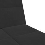 vidaXL Canapé-lit à 2 places avec repose-pied noir velours