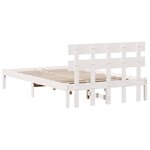 vidaXL Cadre de lit Blanc 135 x 190 cm Bois de pin massif