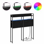 vidaXL Tête de lit de rangement Chêne noir 80 cm Bois d'ingénierie